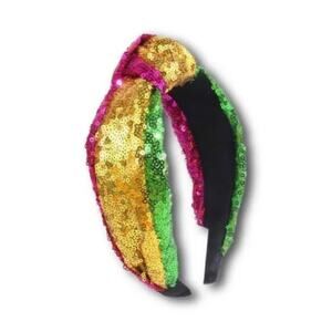 Mardi Gras Sequin Knot Headband